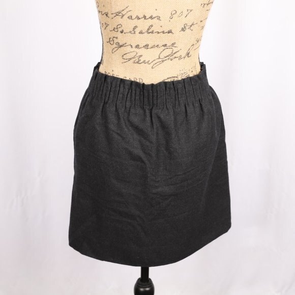 J. Crew Charcoal Grey Wool City Mini Skirt 4 - Picture 6 of 9